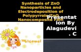 Synthesis of zn o nanoparticles and electrodeposition of polypyrrolezno nanocomposite film