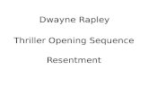 Dwayne Rapley Thriller Opening Sequence Evaluation