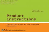 Customer experience and product instructions