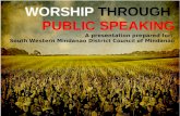 Worship through Public Speaking