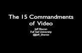 15 Commandments of Video