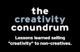 On Selling Creativity ...