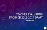 Teacher evaluation evidence 2013 2014 draft
