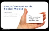 Social Media Communication for City Government