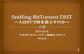 Sniffing BitTorrent DHT ～人はBTで何を落とすのか～