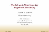 Ph.D. Defense: Models and Algorithms for PageRank sensitivity
