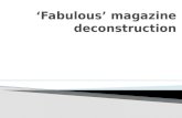 'Fabulous' magazine deconstruction