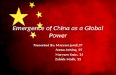Emergence of china as a global power