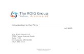 The Roig Group Client Intro July 2009