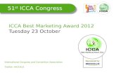ICCA Best Marketing Award #ICCA12 TUESDAY 23/10/2012