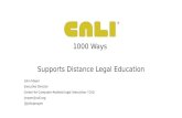 1000 Ways CALI Supports Distance Legal Education