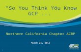 So you think you know GCP ...