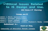 Ethical  issues  related  to  is  design  and its use