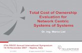 Total Cost of Ownership Evaluation for Network Centric Systems of Systems