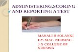 Administering,scoring and reporting a test ppt