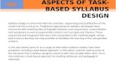 Aspects of task based syllabus design