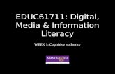 DMIL: week 1 presentation on cognitive authority