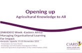 2011 11 ciard (opening up knowledge for all) ink4 dev -west africa