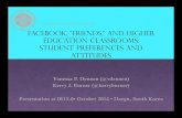 Facebook, “Friends,” and higher education classrooms: Student preferences and attitudes