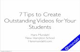 7 Tips to Create Outstanding Videos for Your Students