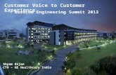 NASSCOM Engineering Summit 2013: Customer voice to customer experience - Shyam Rajan, GE Health Care