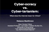 Cyber-ocracy vs. Cyber-tarianism: The Chinese Internet