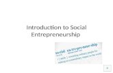 Introduction to social entrepreneurship