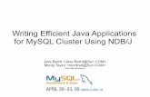 Writing Efficient Java Applications For My Sql Cluster Using Ndbj