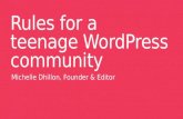 7 Rules for a Teenage WordPress Community