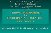 Virtual REality in environmental Education - LAKE project - first results