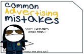 Common Advertising Mistakes