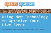 Using New Technology To Optimize Your Live Event