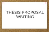 Thesis Writing Proposal