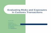 Evaluating Customs Risks