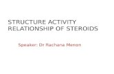 Structure activity  relationship  -Steroids