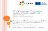 Developing a  curriculum and mobile  application to deliver  training and  information relating to  Assistive Technology
