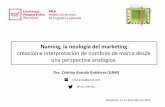 "Naming, la neología del Marketing" Seminario IULA, UPF