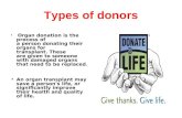 Types of donors