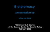 Presentation on E-diplomacy at the GCSP Conference on 'Diplomacy 2.0'