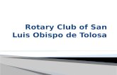The plans rotary club of san luis obispo de tolosa