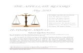 The Appellate Record - May 2013