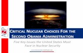Critical Nuclear Choices For the Second Obama Administration
