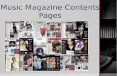 Music magazine contents pages research
