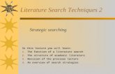 4 Literature Search Techniques 2 Strategic Searching