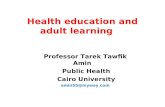 Health education and adults learning.