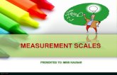Measurement scales