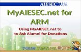 Using MyAIESEC.net for ARM_Alumni_Donations