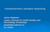 Comprehensive Literature Searching Jackie Stapleton