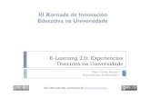 E-Learning 2.0: Experiencias docentes na Universidade