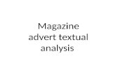 Media magazine album advert analysis